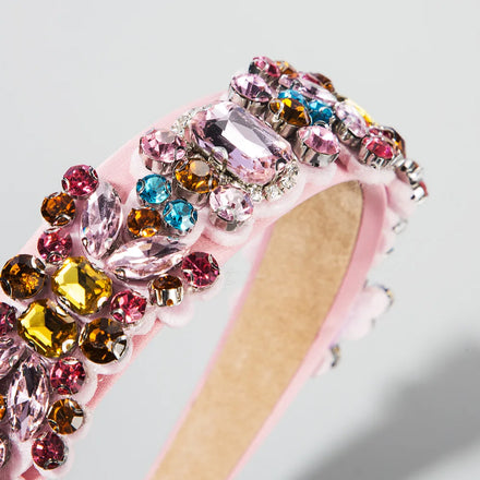 Luxury Crystal Hair Hoop Accessories Fashion Lady Going Out Baroque Rhinestones Bride Headwear Hairband Headbands