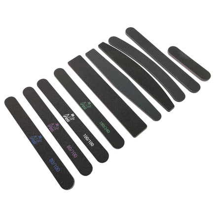 Welcome Custom Logo Double Sides Black Nail Files Nail Supplies Tools Professional Emery Board Nail File