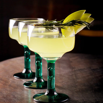 Wholesale Luxury Fashion Party Cactus Margarita Glass Saguaro Cactus Green Rim Drinkware Goblet Glass Cup