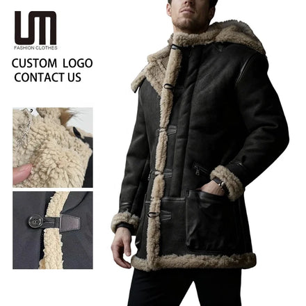 OEM Service Wholesale Winter Men Casual New Warm Thick Parka Fashion Plus Size Windproof Outerwear Plus Size Fur Jacket Coats