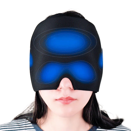 New Arrived Reusable Stretchable Gel Ice Wrap Headache Migraine Relief Cap Ice Hat