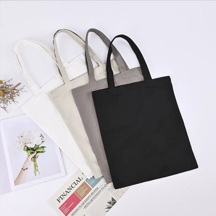 Custom Logo Printed Eco-Friendly Recycled Reusable Cotton Canvas Tote Bags Custom Pantone Colors Adjustable Handles Customizable