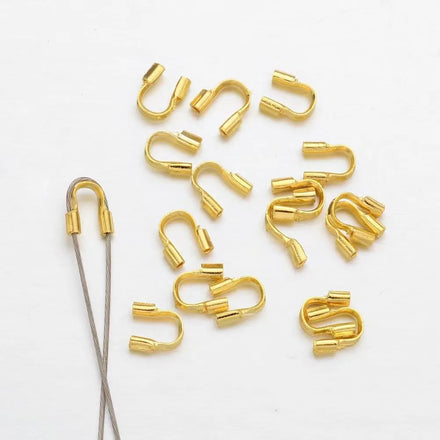 Hole Size 0.7mm 0.8mm 1mm 1.5mm Stainless Steel U Shape Connectors Wire Protector Clasp for DIY Jewelry Accessory