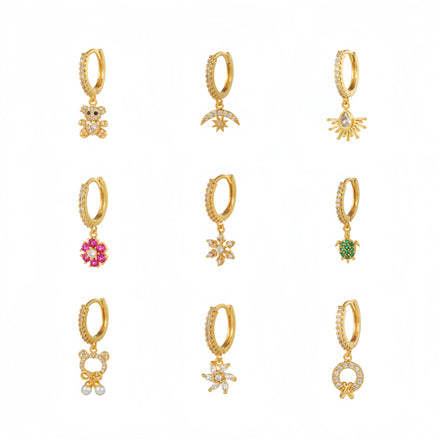 Zuola Elegant 5A Zircon Fine Jewelry Earrings with Pendant Fashion Jewelry for Womens