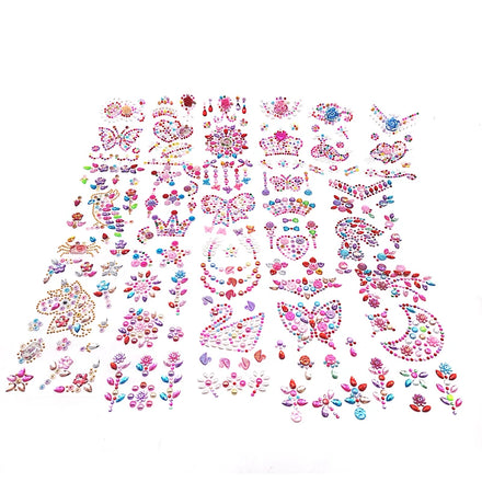 Decorative Jewelry Rhinestone Sticker Gems Stickers Self-Adhesive Craft Jewels Sticker for Children DIY Craft Kit