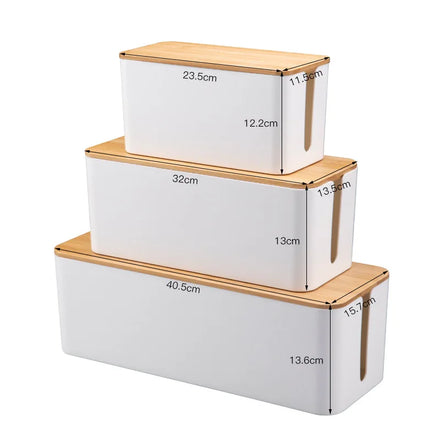 Desktop Cord Socket Organizer Box Wire Storage Manager Box Power Case Desk Data Cable Management