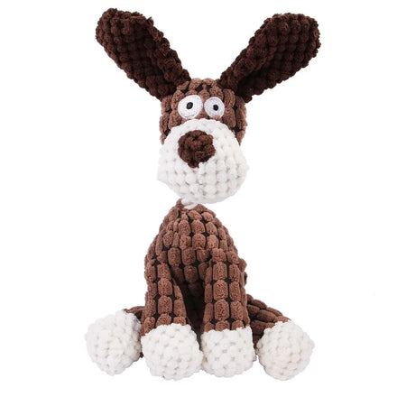 Teddy Shiba Inu Type Interactive Pet Toy Dog Training Solid Animal Design Corn Kernels Sound Donkey All Seasons Plush Material