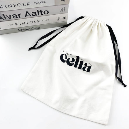 Logo Printed Custom White Bag Natural Cotton Handbag Dust Bags Luxury Customized Bag Pouch Shoes Boot Dust Bag