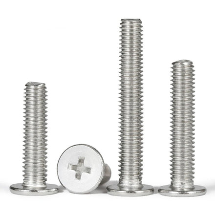 M1 M1.2 M1.4 M1.6 M2 M2.5 M3 M4 304 Stainless Steel A2 Ultra Thin Super Low Profile Phillips Flat Head Machine Screw