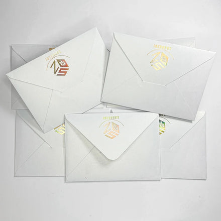 Custom Postcard Lover Letter Invitation Business Envelope White Pearlescent Paper Envelope