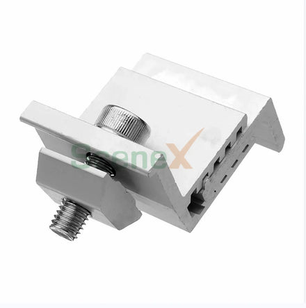 Adjustable 30~45mm Aluminum 6005-T5 Anodized Solar Panel Clamp 60m/s Wind Load 1.4KN/m2 Snow Load for Flat Roof Mounting-10 Year