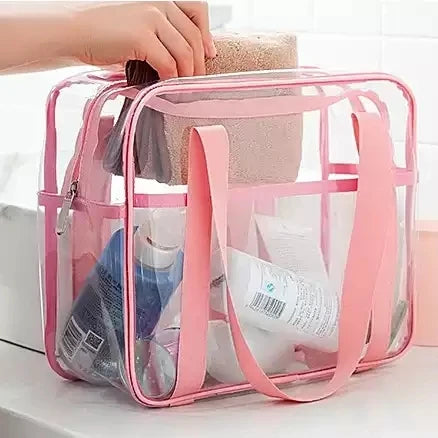 Travel Portable Outdoor Beach PVC Cosmetic Bag Transparent Waterproof Makeup Organizer Pouch Bag