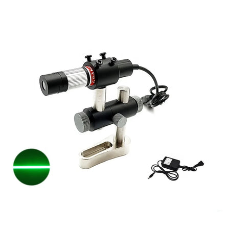 New Compact Adjustable Focusing D16mm 520nm 50-100mW Green Line 110 Degrees MZLASER Laser Module+Bracket+Power Supply