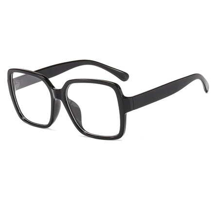 Black Thick Frame Glasses Frame square Flat Lens for Men and Women Net Red Flat Lens