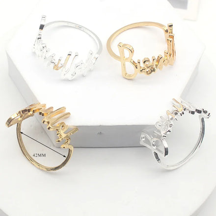 Alphabet Alloy Decoration Napkin Rings Circle Western Restaurant Napkin Button Hotel Wedding Fast Sell Well Wholesale