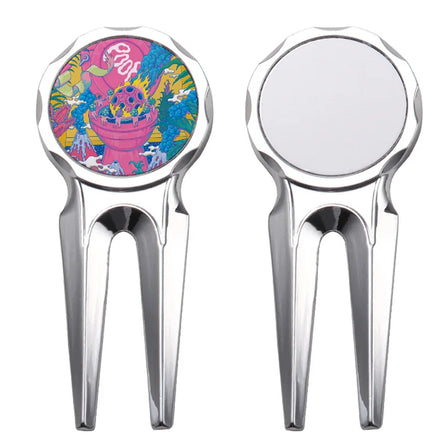 Personalized Golf Ball Marker Blank Sublimation Metal Golf Divot Tool