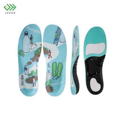 JOGHN Plastic Bottle Environment Friendly Recycling Vending Waste Plastic Recycling Flat Foot Arch Support Pu Orthotic Insole