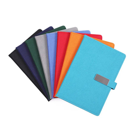 CHXN Retro Leather A5 Agenda Organizer Simple Thickened Business Notebook with PU Cover Thermal Binding Office Use Gift