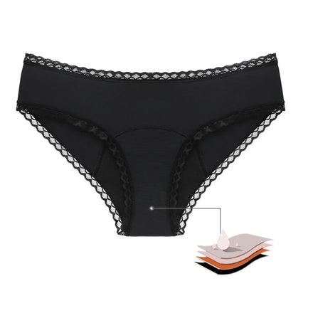 Lace Cotton 4 Layers Leak Proof Menstrual Period Panties Fast Absorbent Girls Panties Briefs Culotte Menstruelle Underwears