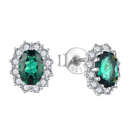 Fashionable Custom Jewelry 925 Sterling Silver 18Kt Gold Plated Earrings Luxury Big Stone Earrings Women