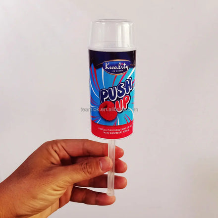 Pure Ice Cream Push up Pop Container|Food Grade PP Push up Pops Ice Cream|Cocktails|Cake Pop Push up Container With High Lid