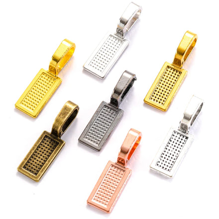 5 Color Rectangular shovel Charms Metal Charm Pendant For Bracelets Necklace Jewelry Making 26*8mm J337