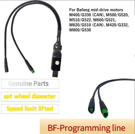 BAFANG BESST Programming Line Speed Limit Release Wheel Diameter Setting M600 M510 M500 M400 CAN Protocol Programming Cable