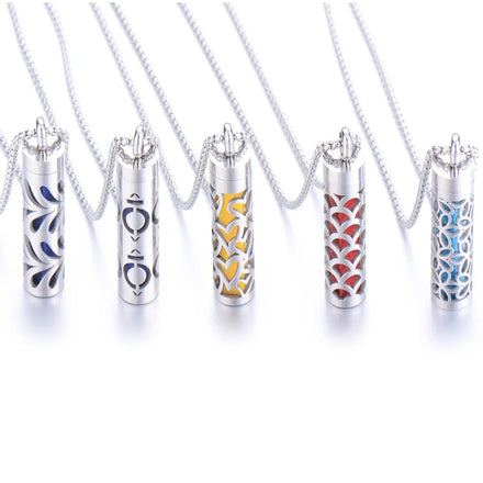 Unique Oil Necklace Stainless Steel Perfume Bottle Diffuser Pendant Necklace for Women
