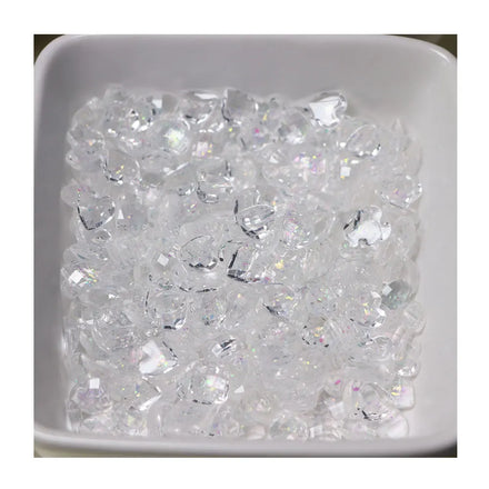 500pcs Clear Colorful Beautiful Heart Pearl Beads Diamond Kawaii Jewelry Making Sticker Pendant Accessory