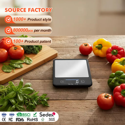 White Black Stock Stainless Steel Platform Digital Kitchen Food Scale Is Used for Baking Catering Hotels
