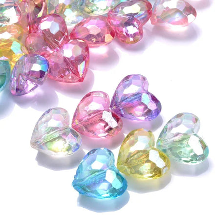 100pcs/bag Cute Cheap Middle Hole Pearl Hear Shape Beads Glitter Beautiful Shine Jewelry Accessory Pendant