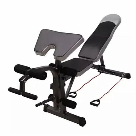 Adjustable Weight Lift Bench Set Fitness Barbell Dumbbell Workout Adjusting Height Home Gyms Pull-Up Dip Station