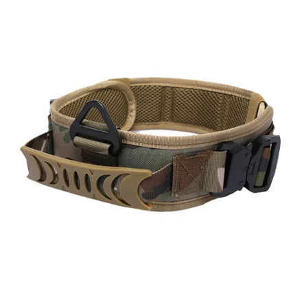 Adjustable Large Dog Collar Solid Pattern Nylon with Quick Release Thick Training Metal Buckle for Tactical Training