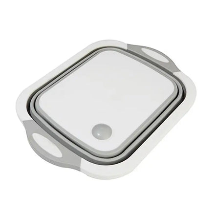 3 in 1 Multifunctional Kitchen Folding Fruit Vegetable Container Basket Chopping Board Washing Drain Collapsible Cutting Board