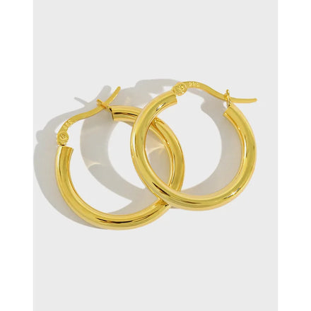 S925 Sterling Silver Fashion Hoop Earrings Circle Hollow 18K Gold Earrings Fine Jewelry Earrings Women Luxury