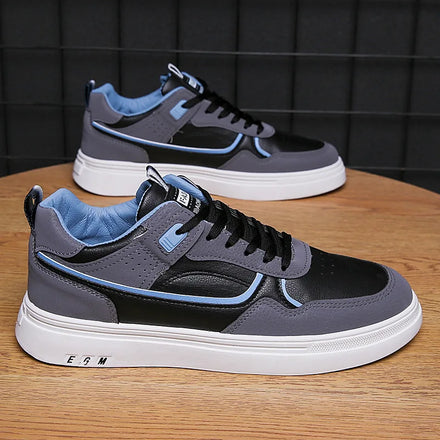 Mens Shoes Outdoor Breathable New Student PU Leather Surface Youth Board Shoes Mens Versatile Casual Sports Trendy Shoes
