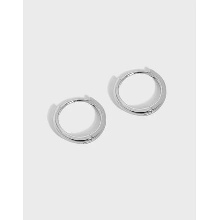 925 Sterling Silver Simple Modern Hoop Earrings 18K Gold Fashion Jewelry Earrings Huggies Geometric Circle Earrings Women