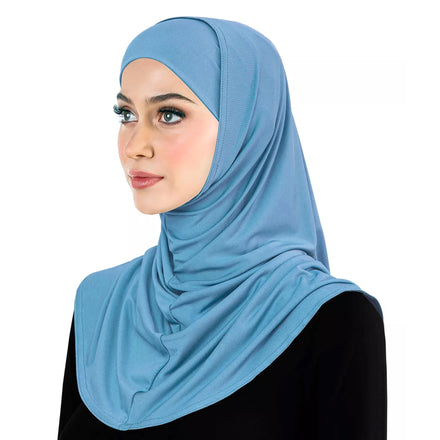 2pcs Summer Set of Amira Hijabs Muslim Ninja Underscarf Caps Full Cover Head Scarf Wrap for Women Islamic Turban Inner Coverings