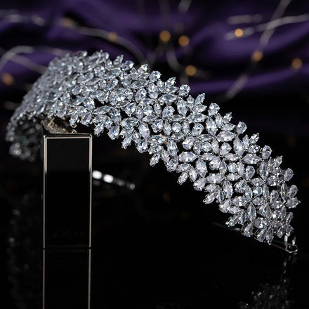 New Design Luxury Bridal Hairband Cubic Zirconia Wedding Bridal Hair Accessories Tiaras and Headpiece for Lady BC5760