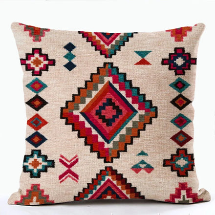 African National Stripe Bohemian Style Geometric Home Decorative Throw Pillow Covers Linen Ethnic Cushion Cover Case