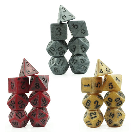 Wholesale Custom D&d Sand Golem Dice Set Polyhedral Singo Color 7pcs Rpg Fit Dungeons and Dragons Pathfinder Role Playing Games