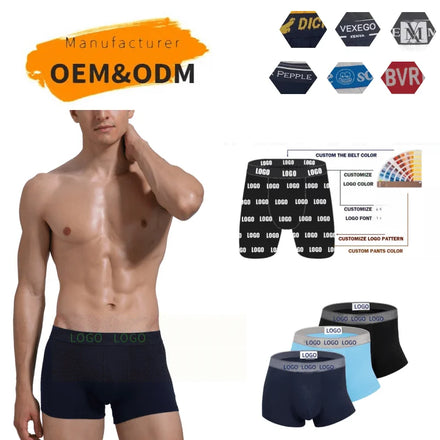 OEM Men's Underwear Comfortable Breathable Loose Plus Size Men's Basic Boxers High Quality Briefs