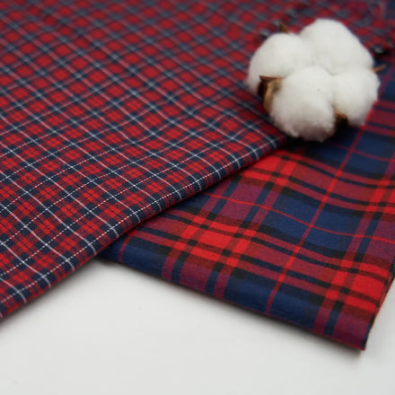 Red Check Plaid Flannel Shirt Fabric Winter Autumn Men's Woven Yarn Dyed Fabrics for Boys and Girls Bags