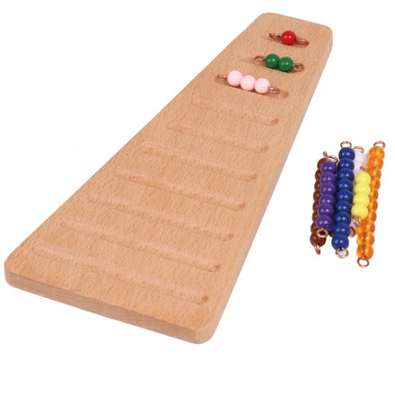 HOYE CRAFT Kids Number Counting Beads Montessori Colored Bead Stairs Math Educational Toys