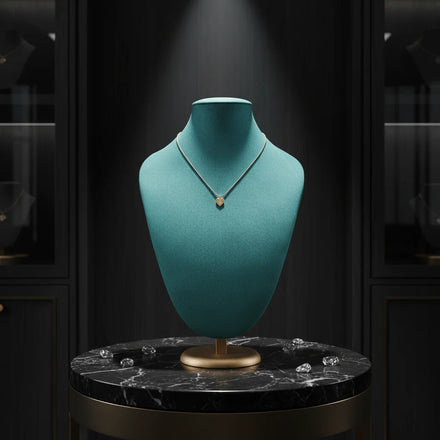 Exhibition Custom Logo Metal Green Jewelry Necklace Bust Showcase Props Display Stand for Jewelry Cabinet
