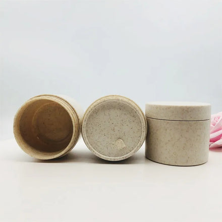 Eco-friendly Cosmetic Biodegradable Recycled Container 10g 20g 30g50g 100g 150g 200g 250g Wheat Straw Plastic Cream Jar