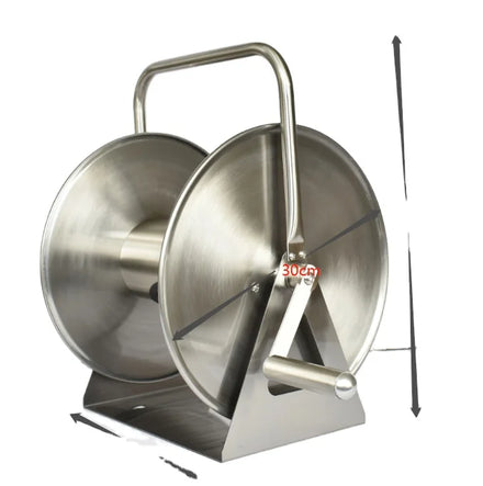 Factory Direct Sales Portable Stainless Steel Garden Hose Reel Cart ANSI Standard 1/2'' Diameter Anti-Corrosion Anti-Abrasion