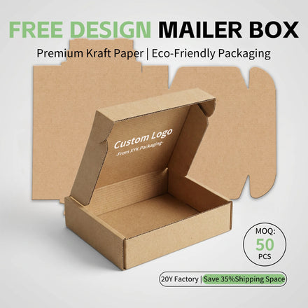 Eco Friendly Printing Logo Kraft 7x5x2 Shipping Mailer Box Custom Corrugated Carton Boxes Packaging