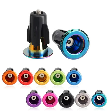 RIDERACE Bicycle Grip HandleBar End Cap 23.5MM Aluminium Alloy Road Bike Cycling Handle bar Grips Plugs Caps MTB Accessories