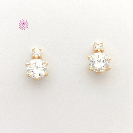 2026 New Classic Fashion Jewelry Zinc Alloy Gold Plated Zircon Elegant Crystal Earring Minimalist Jewelry Gift for Football Fans
